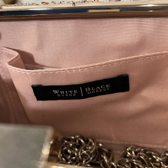 White House Black Market metallic gold heels and Sequined Clutch - Picture 9 of 13